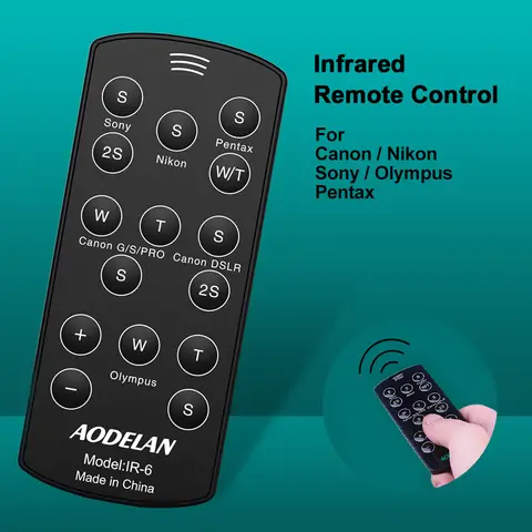 AODELAN Camera IR Shutter Release 10M Operating Distance IR Infrared Wireless Remote for Canon Nikon Sony Pentax Olympus Cameras