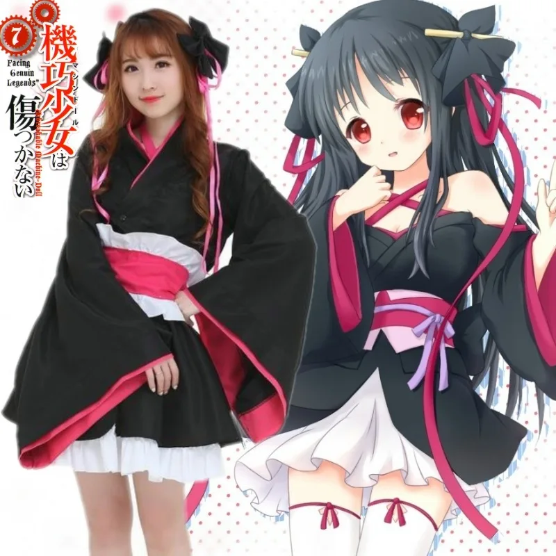 

Платье с героями мультфильмов Kikou Shoujo Wa Kizutsuka Най YA продажа дом для косплея танцевальное кимоно полный комплект повседневной одежды