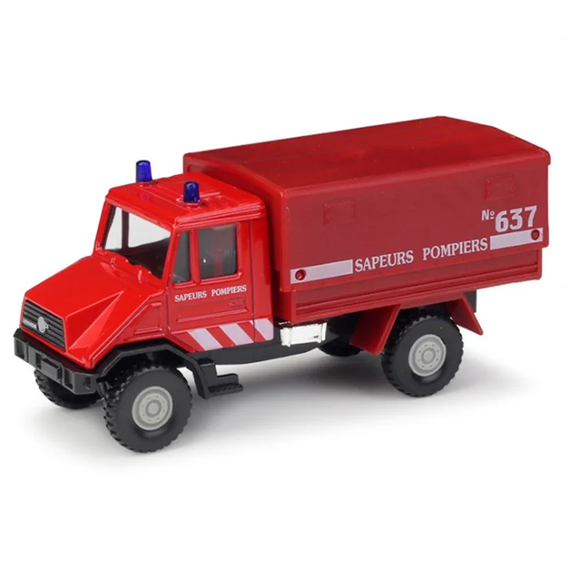 Factory direct 1: 43 scale model tomica mercedes Unimog fire engine truck Off-road Sweeper trucks for kids boys christmas gift