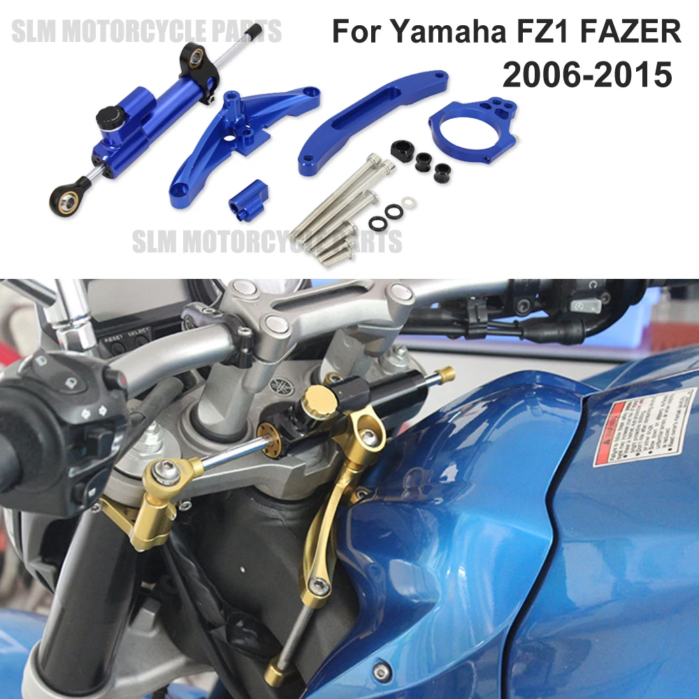 Steering Damper Motorcycle Accessories Bracket Set Stabilizer Linear Dampers Mounting Support For Yamaha FZ1 FAZER 2006-2015