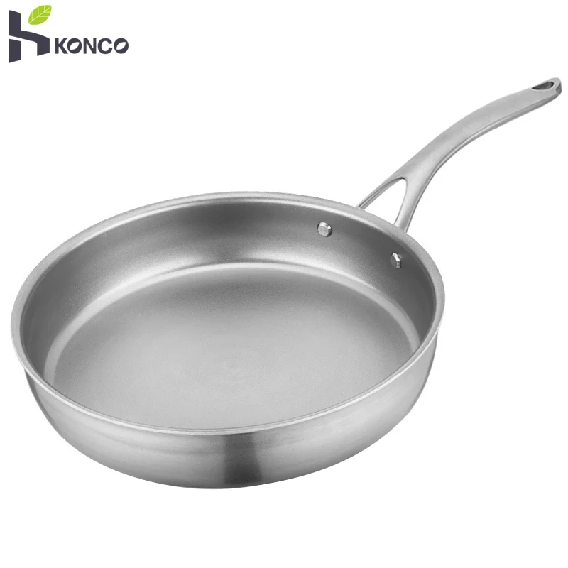 Pure Titanium Fry Pan Uncoated Nonstick Frying WokSteak Frying Pan Omelette Pan Chinese Wok Kitchen Cokware Gift