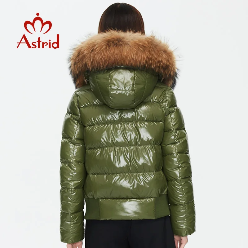 Astrid 2022 New Winter Women\'s coat women warm thick parka fashion black short Jacket with raccoon fur hood female clothing 7270