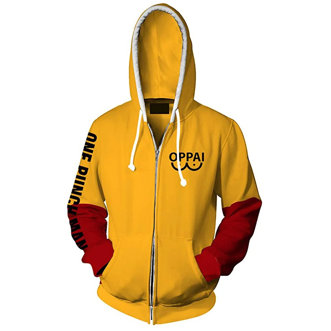 One Punch Man Casual Jacket Hoodies Men Women Harajuku 3D Hoody Zipper Hooded Sweatshirts Fashion Hip Hop Streetwear Thin Coats