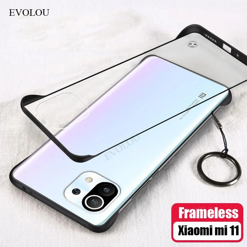 Translucent Frameless Phone Case for Xiaomi Mi 11 Ultra Thin Hard Matte Back Cover for Xiaomi Mi 11 10 Pro Note 10 Phone Shell