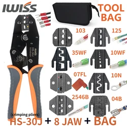 IWISS-Kit de Alicadores Multifuncionais, Aço Carbono, Ferramentas Elétricas, Tubo de Mola, Terminais Isolantes, HS-30J, 230mm