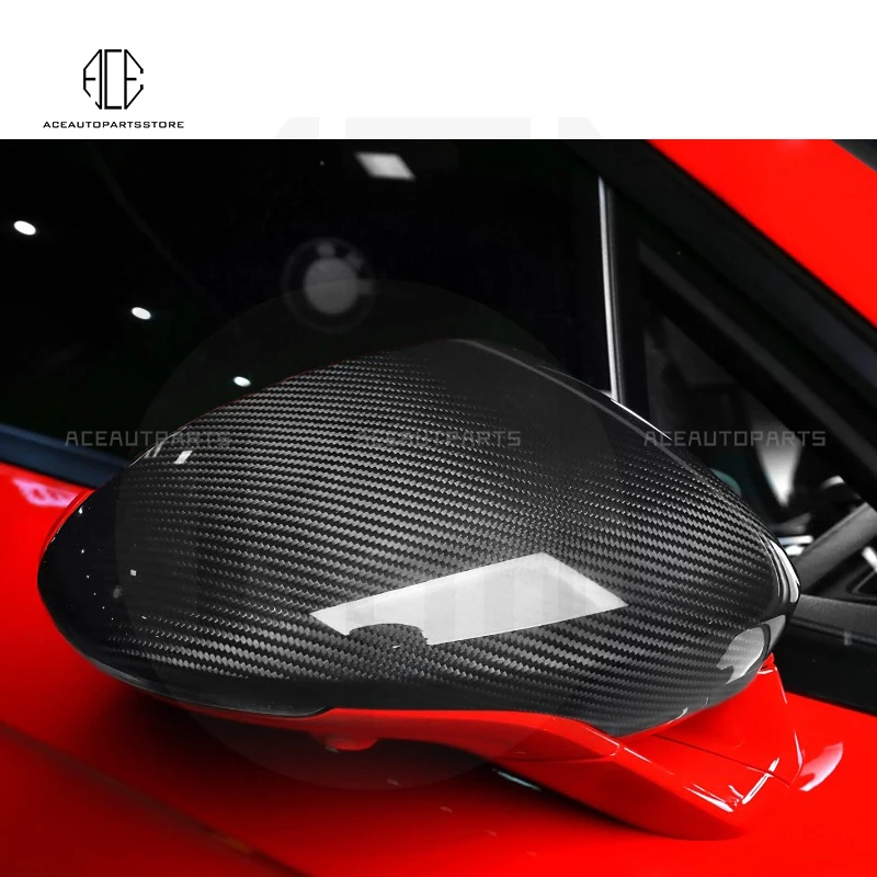 

Dry Carbon Fiber Car Rear View Mirror Cover Fiber Rearview Mirror For Porsche Panamera 971 Accessories 2017+