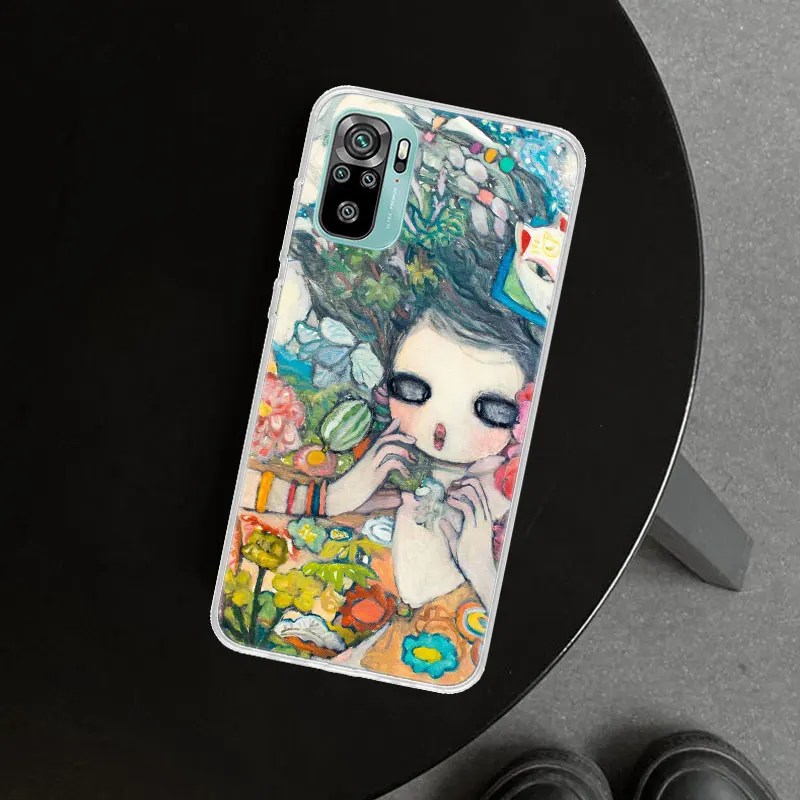 Aya Takano Comics Girl Art Phone Case Cover For Xiaomi Redmi Note 12 11 11S 11T 11E 10 10S 9 Pro Plus 9S 9T 8 8T 7 Print Coque