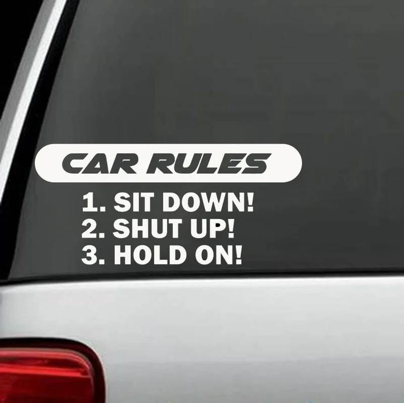 24cm*12cm COOL Speed Car Rules Sticker Vinyl Decal Racing Bumper Window Door Decor