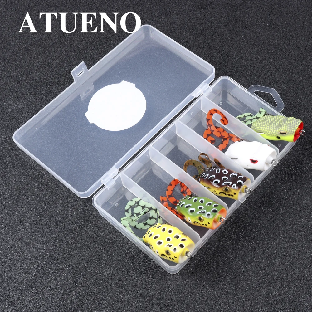 ATUENO Soft Frog Fishing Lures 5g Top water Double Hooks For High Quality Frog Artificial Crank Soft Bait Fishing Tackle