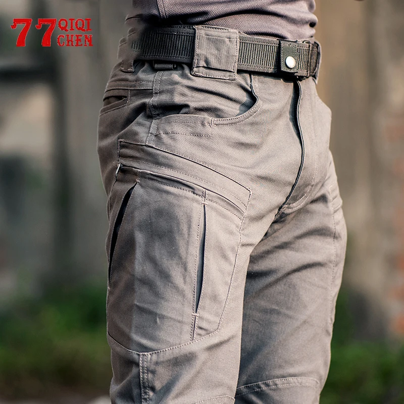 Waterproof Tactical Pants Men SWAT IX8 Military Wear-resistant Joggers Cargo City Army Multi-pocket Mens Trousers High Quality