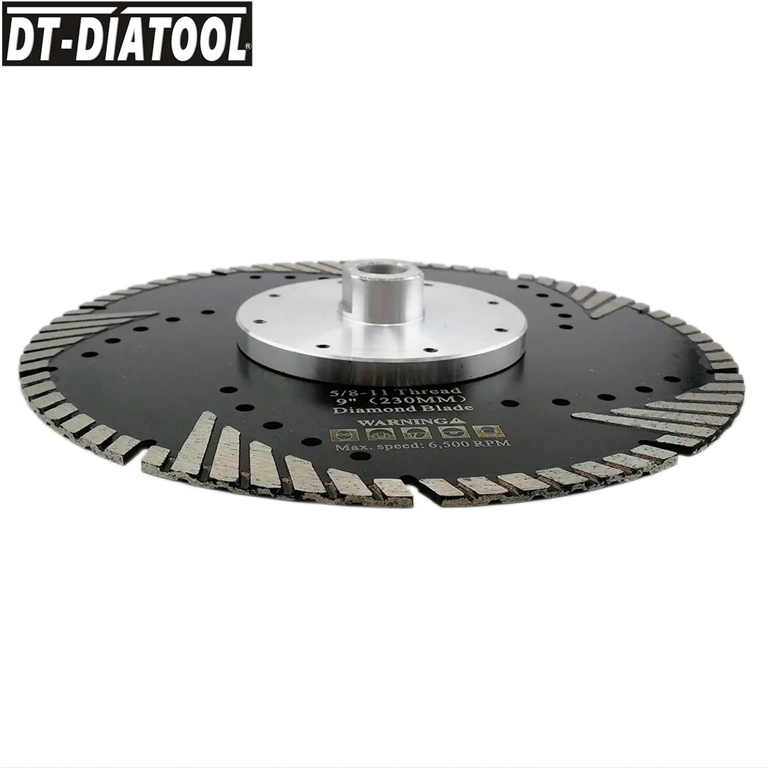 DT-DIATOOL 1Pc 5/8-11 230Mm/9 "Ép Nóng Kim Cương Turbo Lưỡi Dao Với Xiên Bảo Vệ Răng bê Tông Đá Cẩm Thạch Đông Ninh Đĩa Cắt