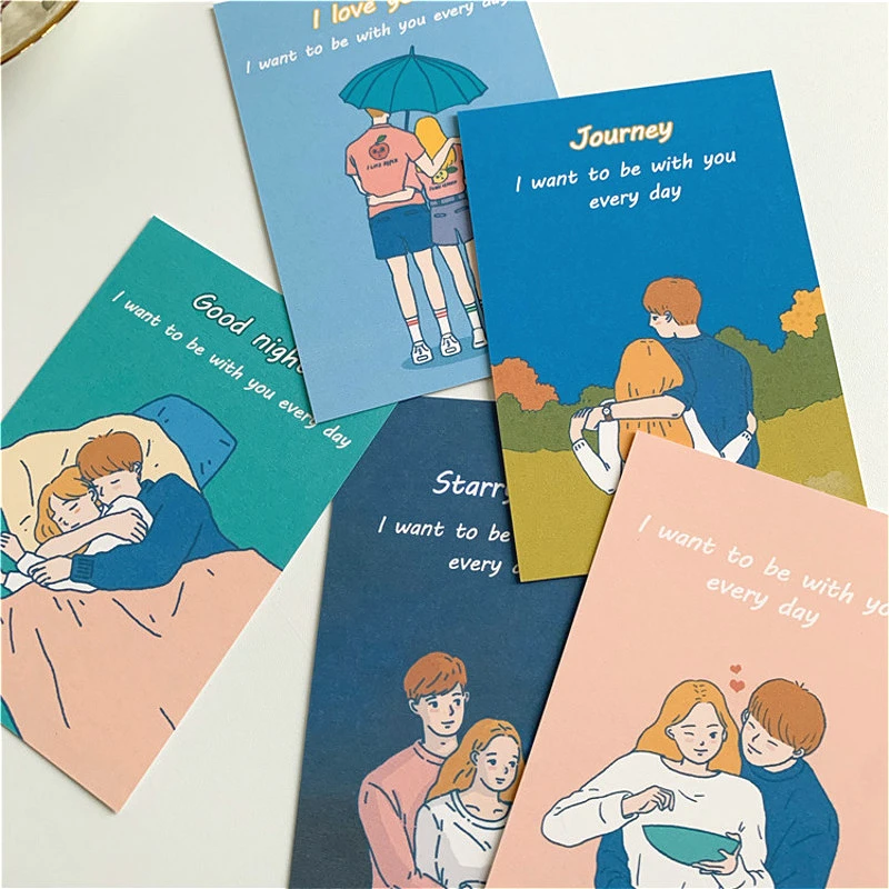 5Pc Set Ins Coreano cozy-il mio amante carta della decorazione carta da parati Cartolina Poster Piccolo FAI DA TE Sfondo Della Parete Creativo di Cancelleria regalo