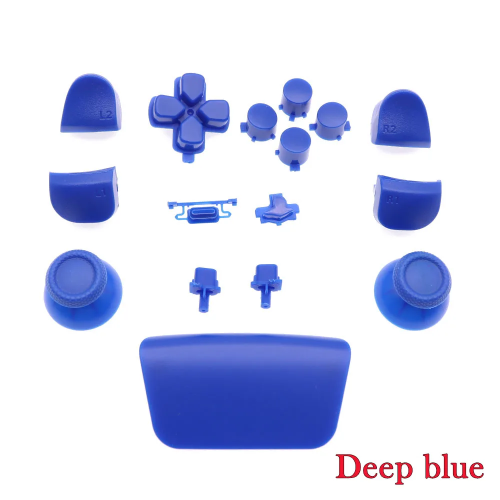 18 Màu 1 Bộ Phím Điều Khiển Phím Thay Thế Vỏ Bao Da Ốp Lưng Bộ Đội Cho PS5 ABXY L1 L2 R1 R2 Nút Chơi Game tay Cầm Cotroller Phụ Kiện