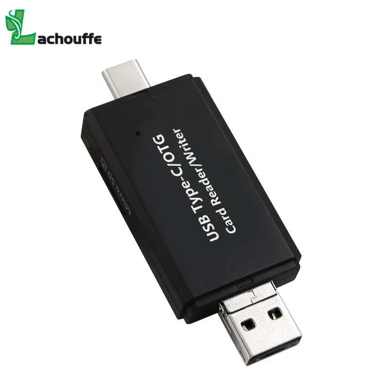 Pembaca Kartu OTG USB 2.0 SD/TF Adaptor Pembaca Kartu SD Mikro Adaptor Kartu Memori SD USB Mikro Tipe C untuk Perangkat Tipe C/Android/PC