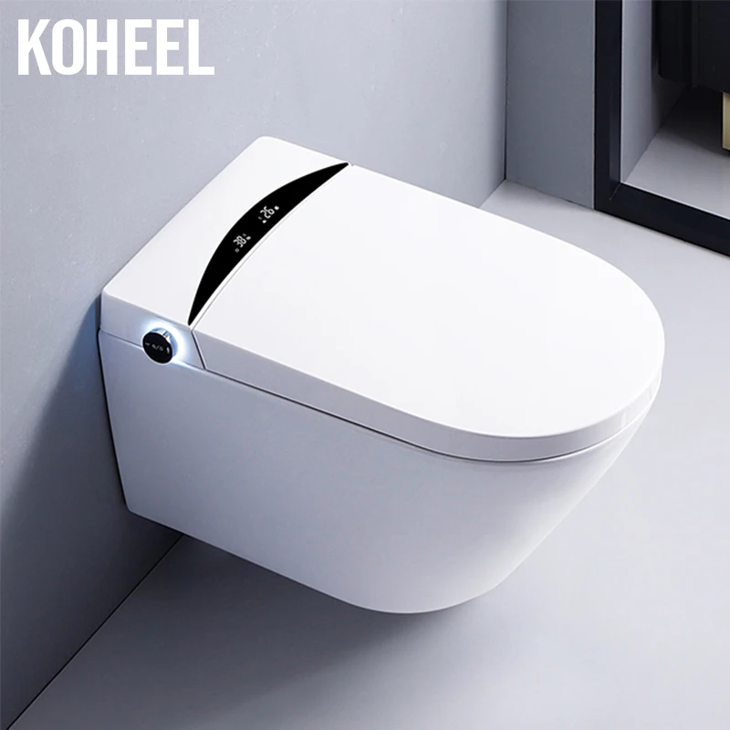 

KOHEEL One-Piece Intelligent Toilet Wall Hung Intelligent WC Elongated Remote Controlled Smart Bidet Toilet