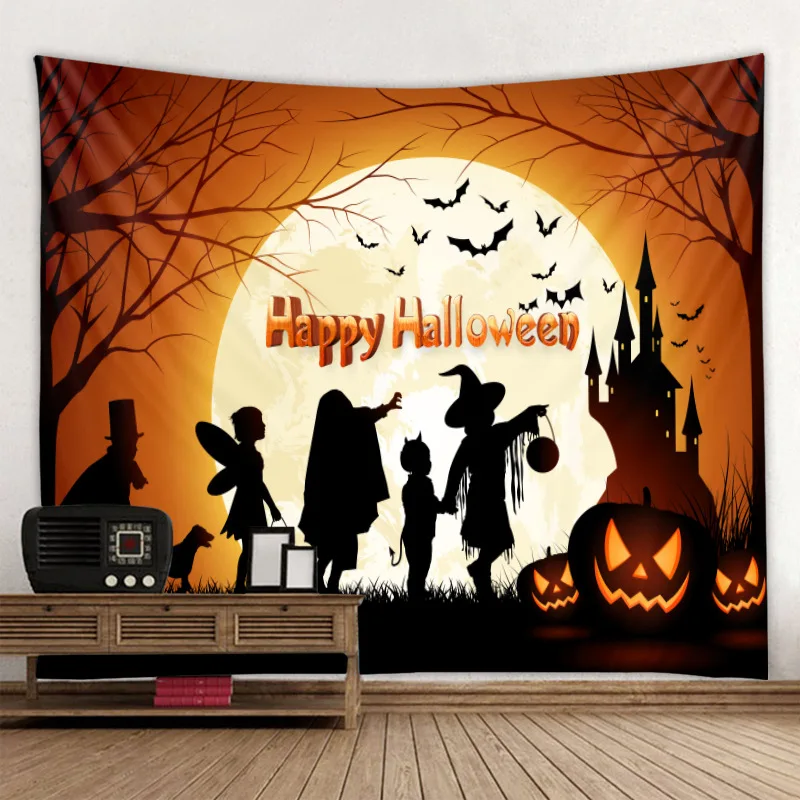 Halloween 3D Printing Tapestrying funny Rectangular Home Decor Wall Hanging Halloween Party wall hanging style-5