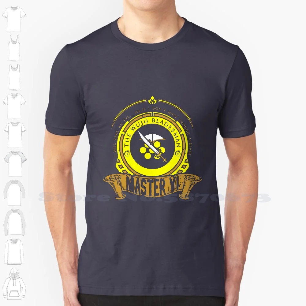 Master Yi-Limited Edition 100% Cotton T-Shirt E Sports Ad Carry Middle Lane Jungler Top Lane Marksman Fighter