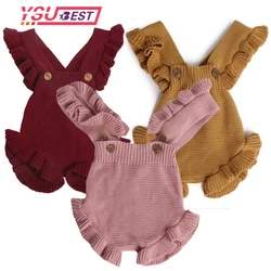 2022 Newborn Baby Girl Knitted Clothes Baby Boys Rompers Brand Jumpsuit Autumn Baby Girls Rompers Cotton Infant Baby Girl Romper