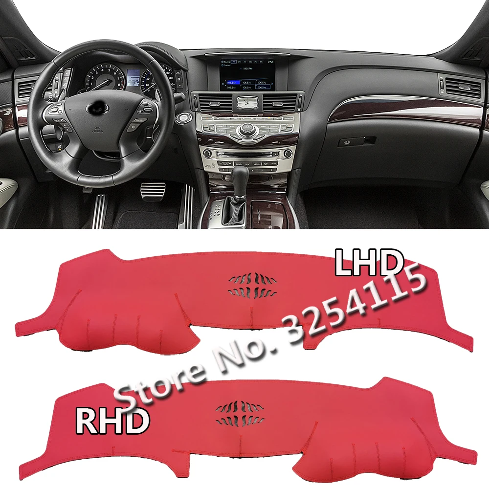 

Замшевый чехол для приборной панели из искусственной кожи, коврик для приборной панели, ковер, Стайлинг автомобиля для Infiniti M25 M37 M56 m35h Q70 Q70L 2010-2025