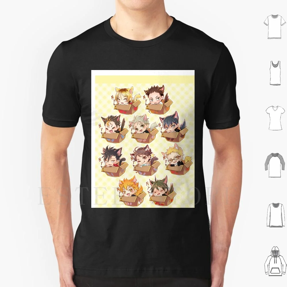 Cats! T Shirt Cotton Men DIY Print Kageyama Suga Tsukki Hinata Noya Kenma Iwaizumi Kurro Oikawa Yamguchi