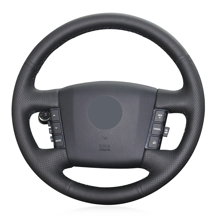 

Hand-stitched Black Leather Custom Car Steering Wheel Cover for Kia Borrego 2008 2009 2010 2011 2012 2013 2014 2015
