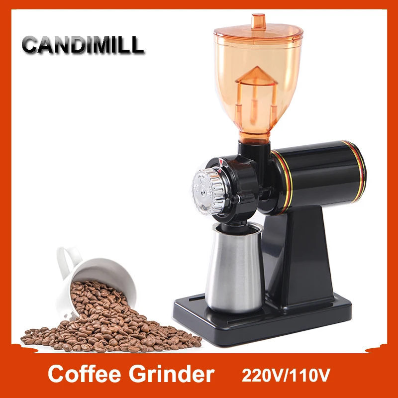 CANDIMILL Electric Coffee grinder Coffee mill Coffee Bean grinder machine flat burrs Grinding machine 220V/110V