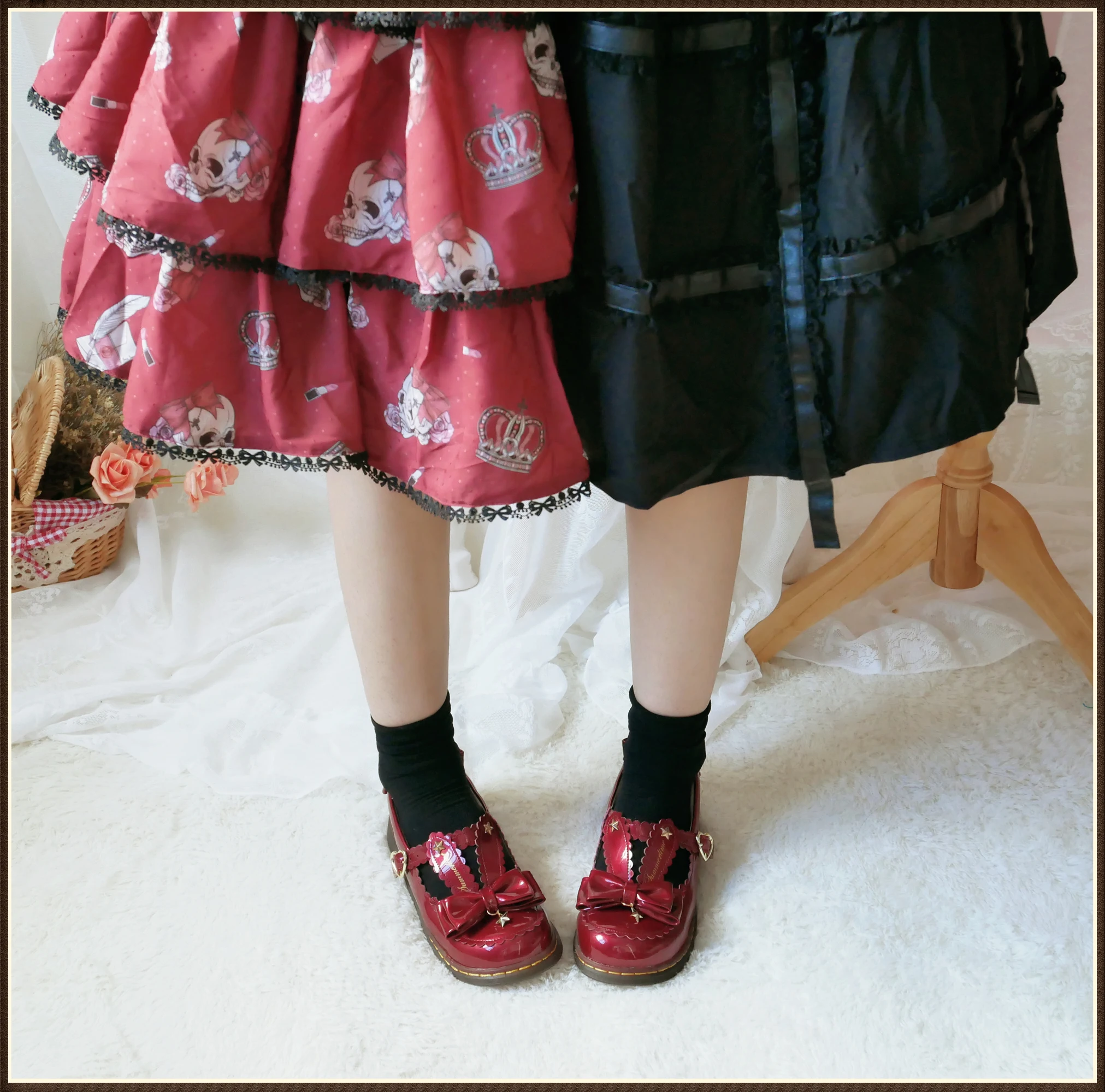 Japonês doce lolita sapatos kawaii menina cabeça redonda salto plano boca rasa kawaii sapatos cosplay loli diária único cosplay sapatos