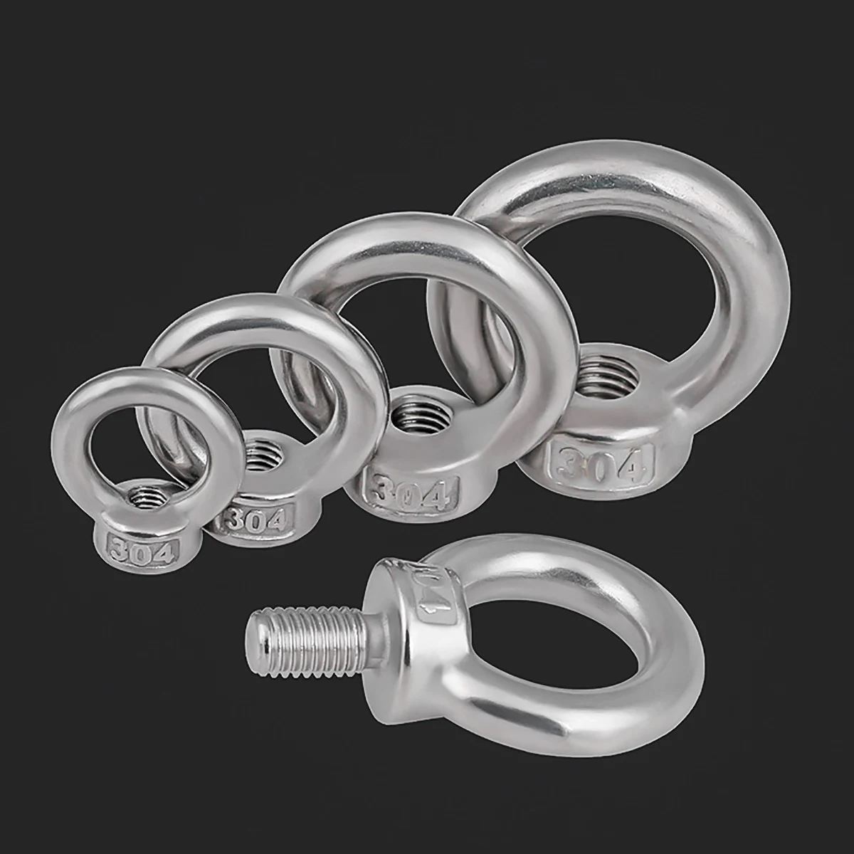 1-2 pz 304 acciaio inossidabile dadi di sollevamento/anello a vite golfare anello occhielli M3 M4 M5 M6 M8 M10 M12 M14 M16 M18 M20 M24 M27
