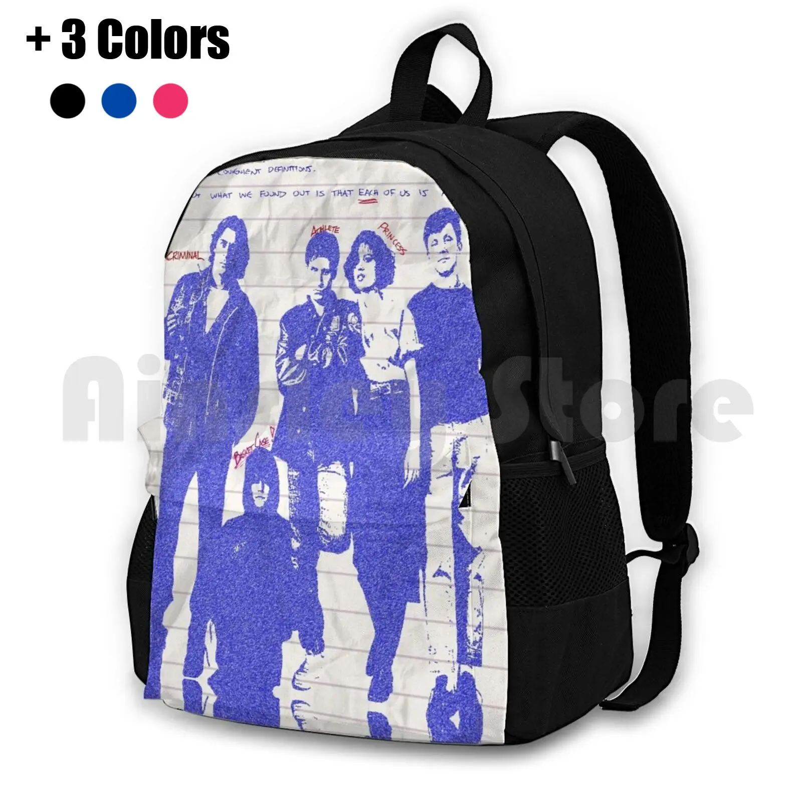 The Essay Outdoor Hiking Backpack Waterproof Camping Travel Breakfast Club John Hughes 80s 80s Movies Retro Nostalgia Movies