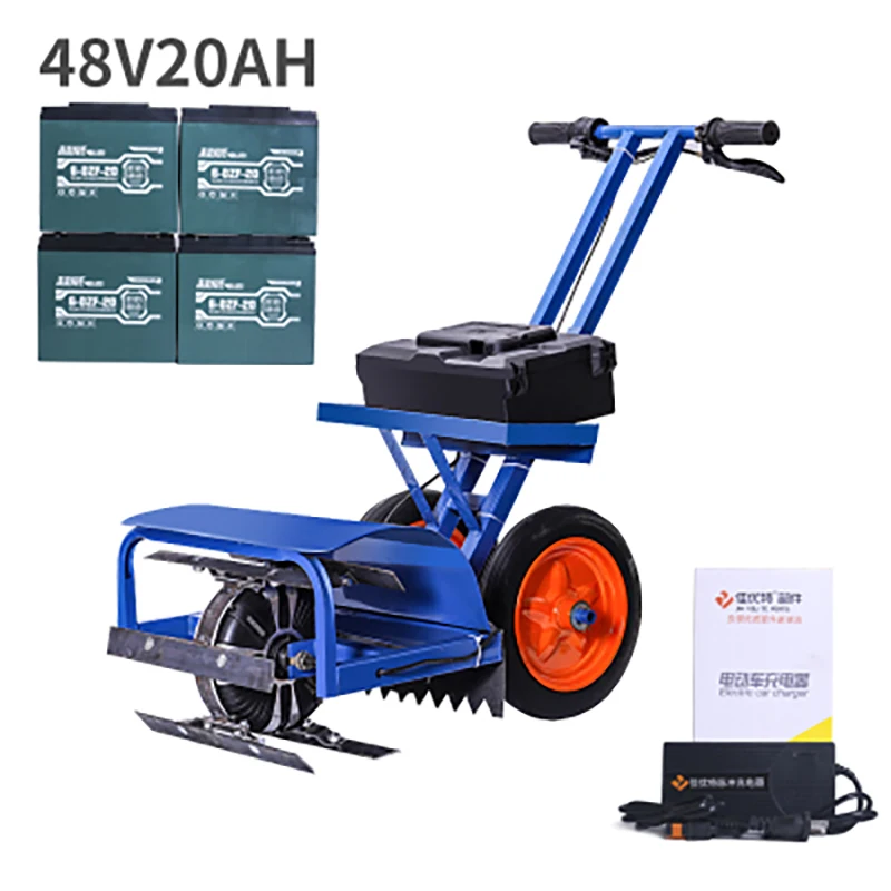 48V 20AH battery Corn hoe walk-behind weeder orchard agricultural small hand push charging hoe loose soil machine