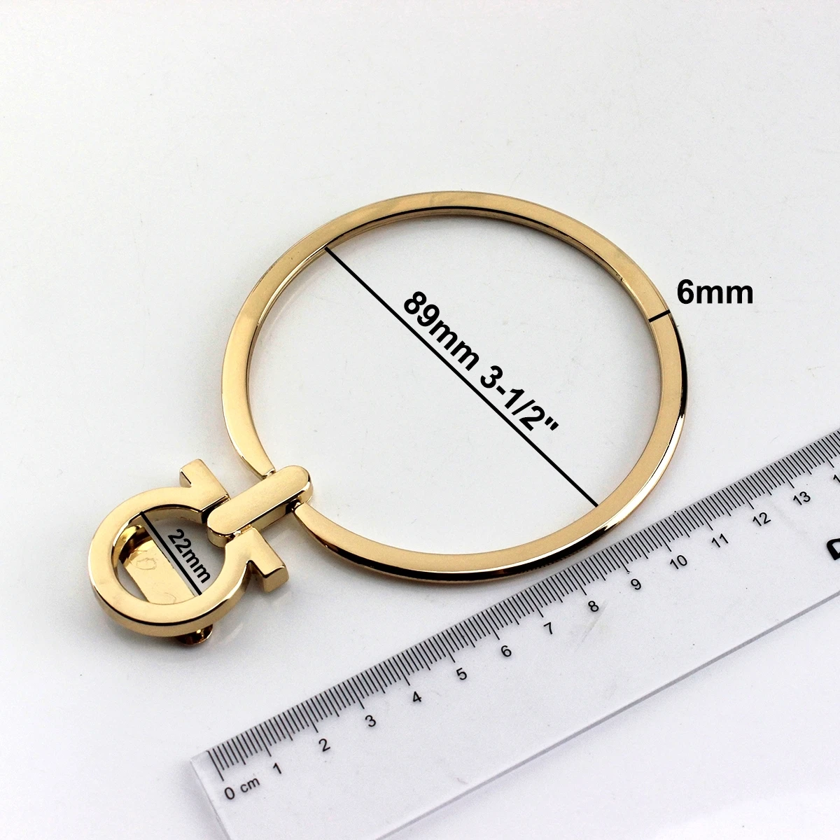 1x Metal Solid O-ring Bag Handle Metal Strap Replacement Handbag Luggage DIY Fashion Hardware Accessories 90mm CLOXY