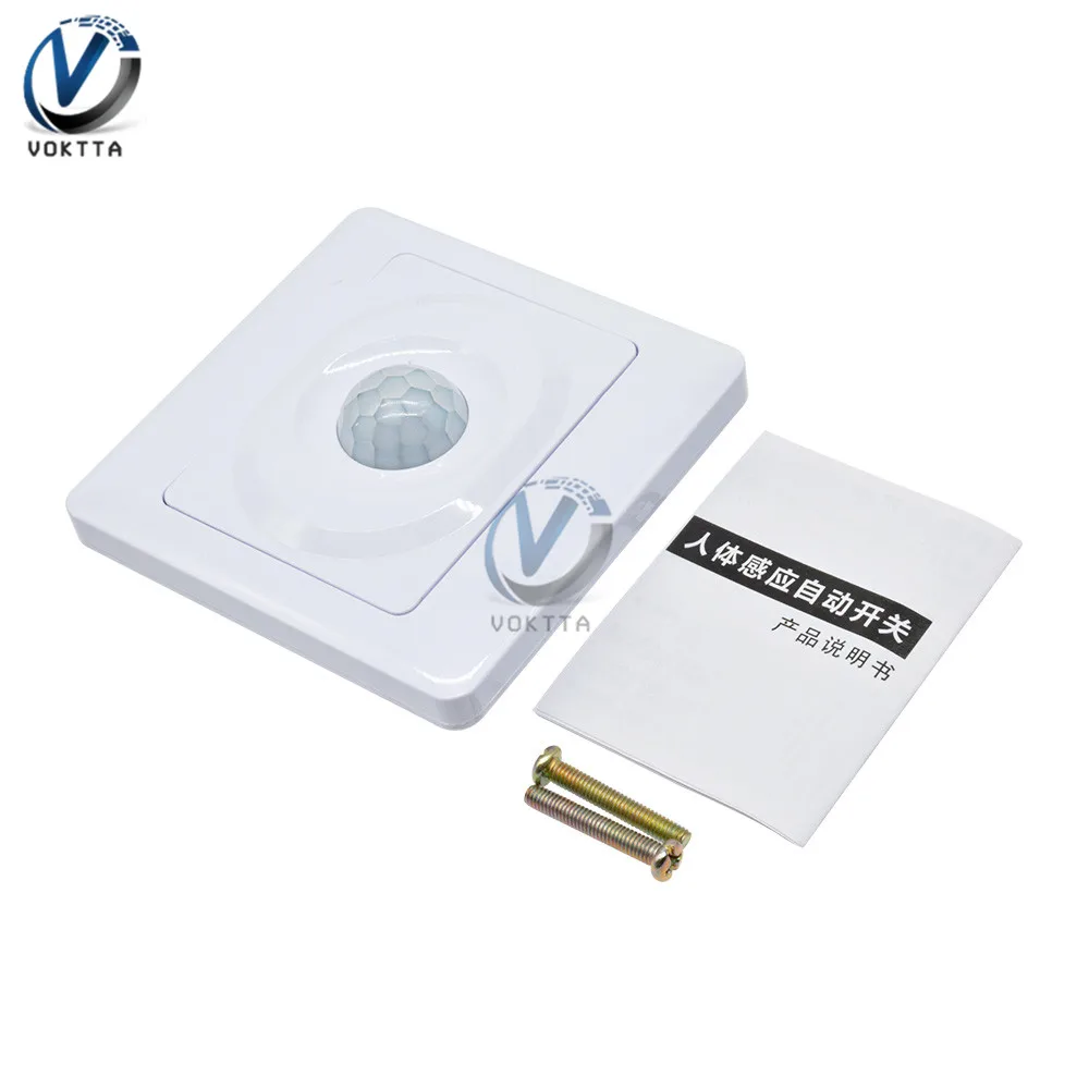 AC 110/220V Human Body Infrared Wall Switch Adjustable Infrared IR Body Motion Sensor Switch Wall Control Light Automatic Module