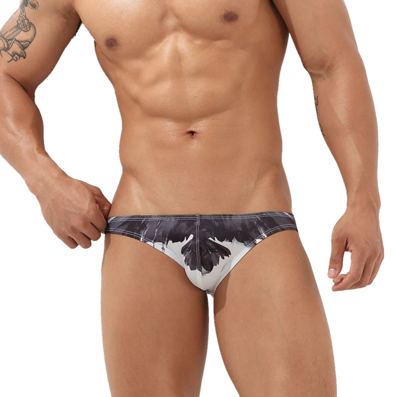 SEOBEAN-bragas estampadas para hombre, ropa interior Sexy, Bikini, a la moda