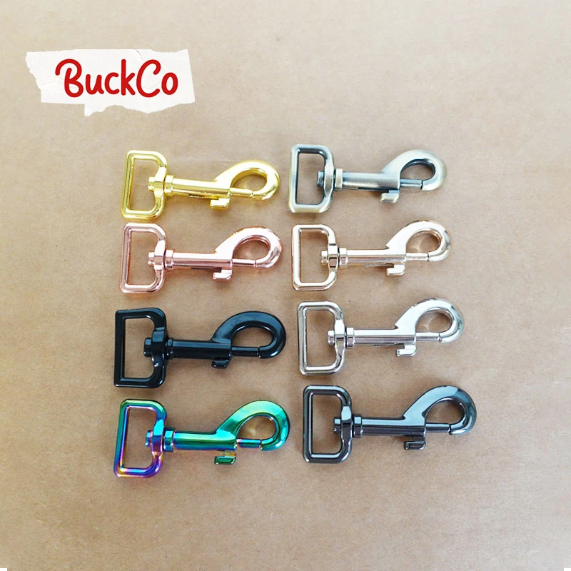 50pcs/lot 25mm 8 colours of color options electroplating hook buckle for key chain dog collar handbag accessories durable