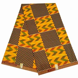 2020 Fashion African Nigeria Anakra Veritable Real Wax Fabric Kitenge Wax Sewing Polyester Material Fabric 6Yards