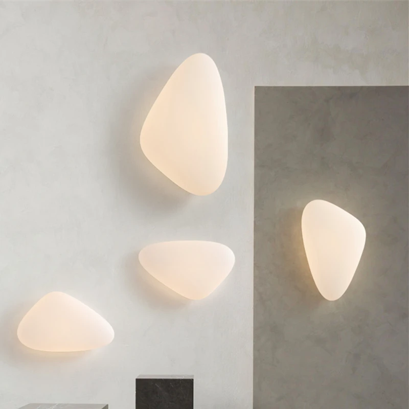 

Modern Creative Bedroom Wall Lamp Aisle Entrance Hotel Simple Warm And Romantic Design Cobblestone Decorative Bracket Light