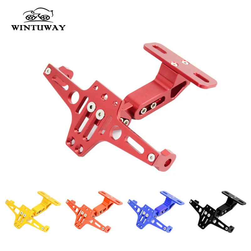 Universal CNC Motorcycle Adjustable Angle Aluminum License Number Plate Frame Holder Bracket For YAMAHA BWS R25 R3 MT03 MSX