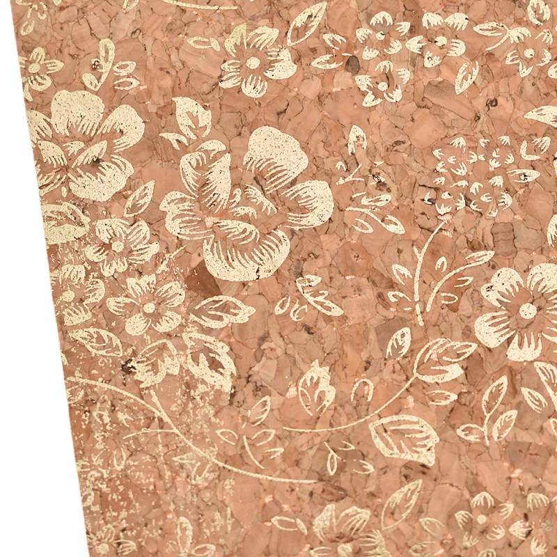 A4 Colorful Flowers Natural Soft Cork Fabric For DIY Sewing Clothing Patchwork Cloth Accessories Materials