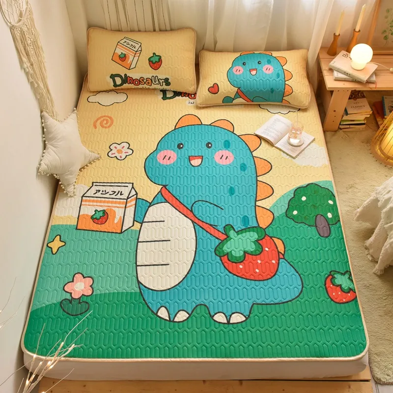 

Cartoon Cool Feeling polyester Latex Mat Can Be Washed Three-piece Summer Ice polyester Soft Mat