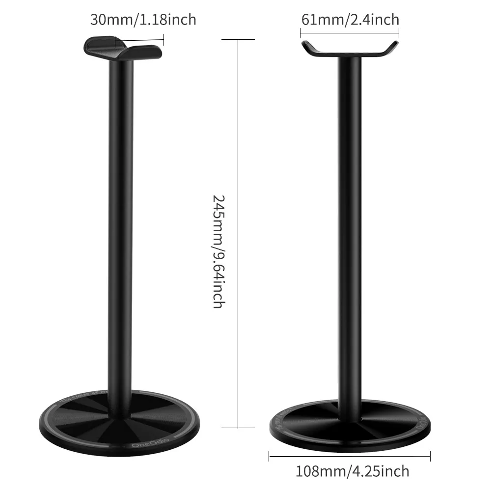 OneOdio Supporto per cuffie Supporto per cuffie da gioco universale in metallo e alluminio con base solida per accessori per PC da scrivania