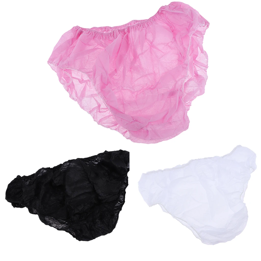 50pcs Women Non-woven Disposable Panties Underwear Briefs Set For Spa Travel Disposable Underwear Travel