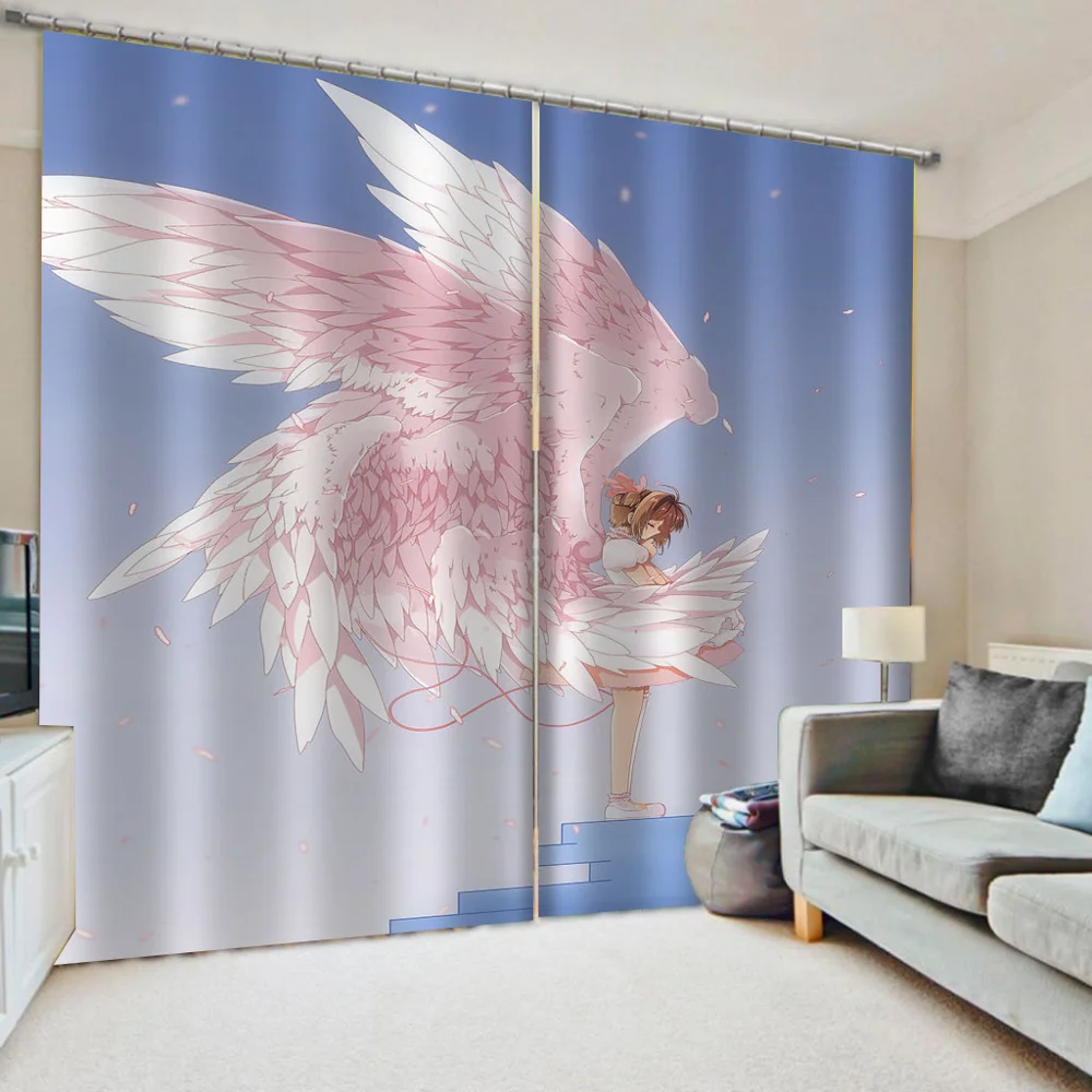 

New custom children's room cute cartoon boy girl bedroom pink curtains