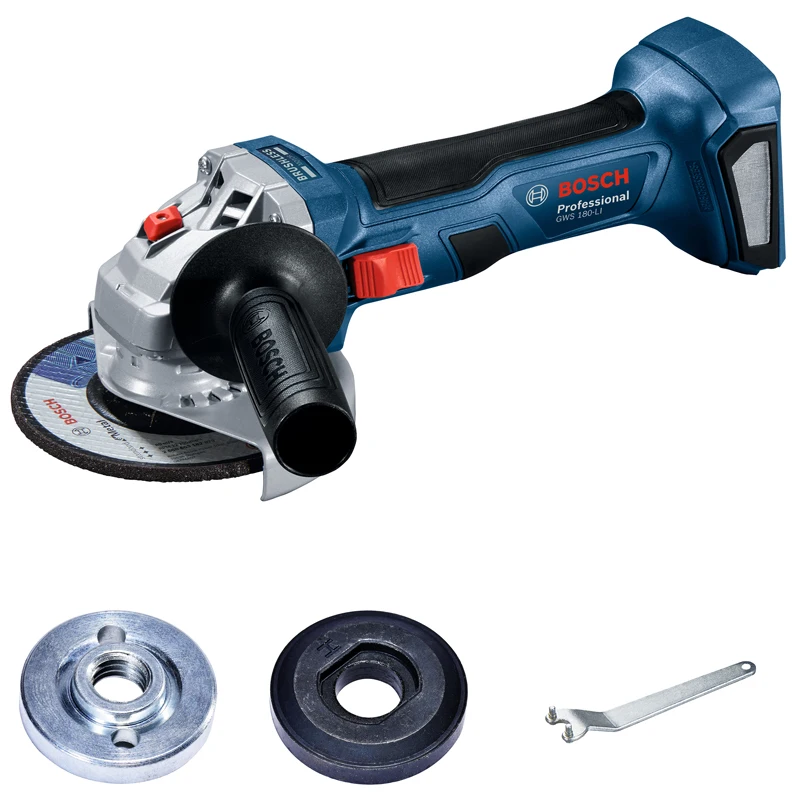 BOSCH GWS180-LI Angle Grinder Cordless GWS 180 li Rechargeable Grinder Brushless Professional Cutting Machine Portable Polisher