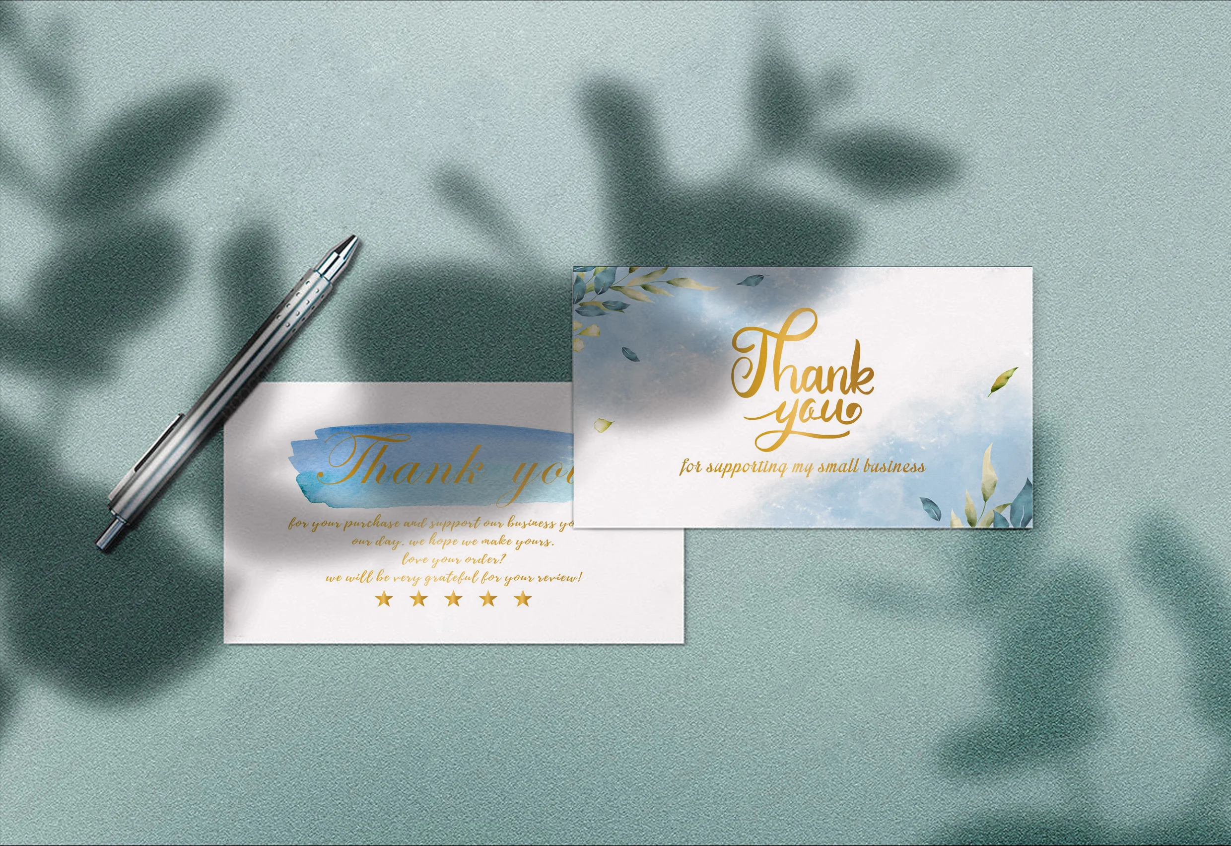 Gold foil Thank You Card Thank You For Your Order Card Praise Labels For Small Businesses Decor For Small Shop Gift Packet