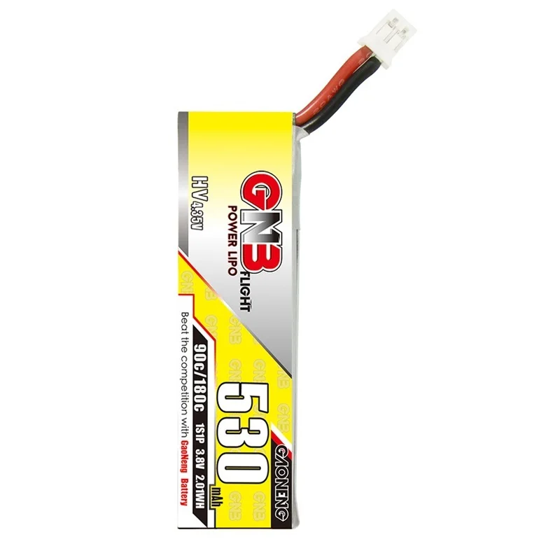 Gaoneng GNB 1S 3.8V HV LiPo Battery 530mAh MAX 180C With PH2.0 Plug For RC Quadrotor Airplane FPV Racing Drone Parts