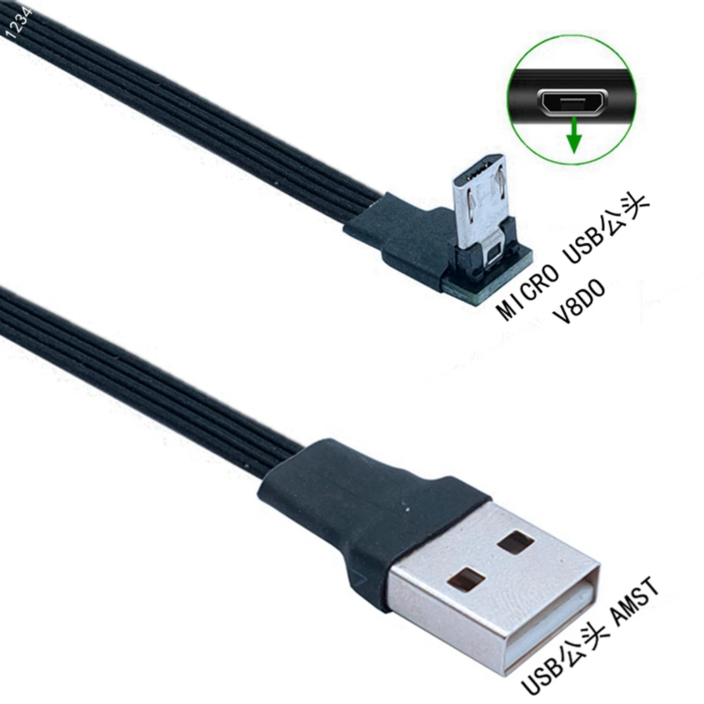 Mini USB B MICRO USBType 5pin Male 90  Angled to USB 2.0 Male Data Cable PHONE