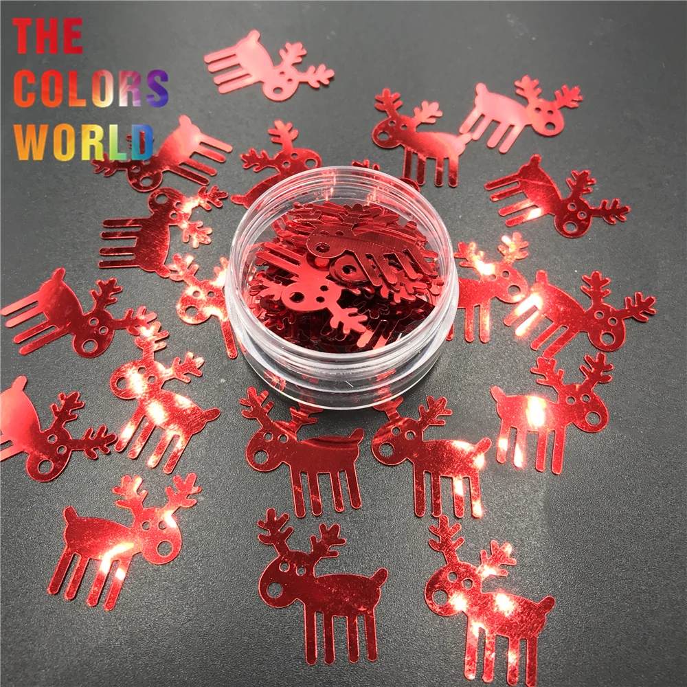 

Christmas Elk 25MM Sequins Christmas Decoration Home Decoration Tumblers Craft DIY Handmade Accessoires Festival Party Supplier