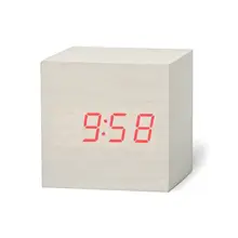 Wooden Digital LED Alarm Clock with Voice Control #3