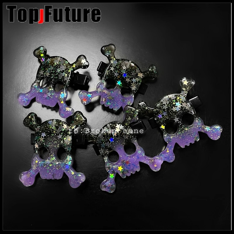 Gothic Lolita Women Girl Japanese Samurai Ninja Skull pins Skeleton forcine Punk Hair Clip spille Harajuku accessori per capelli