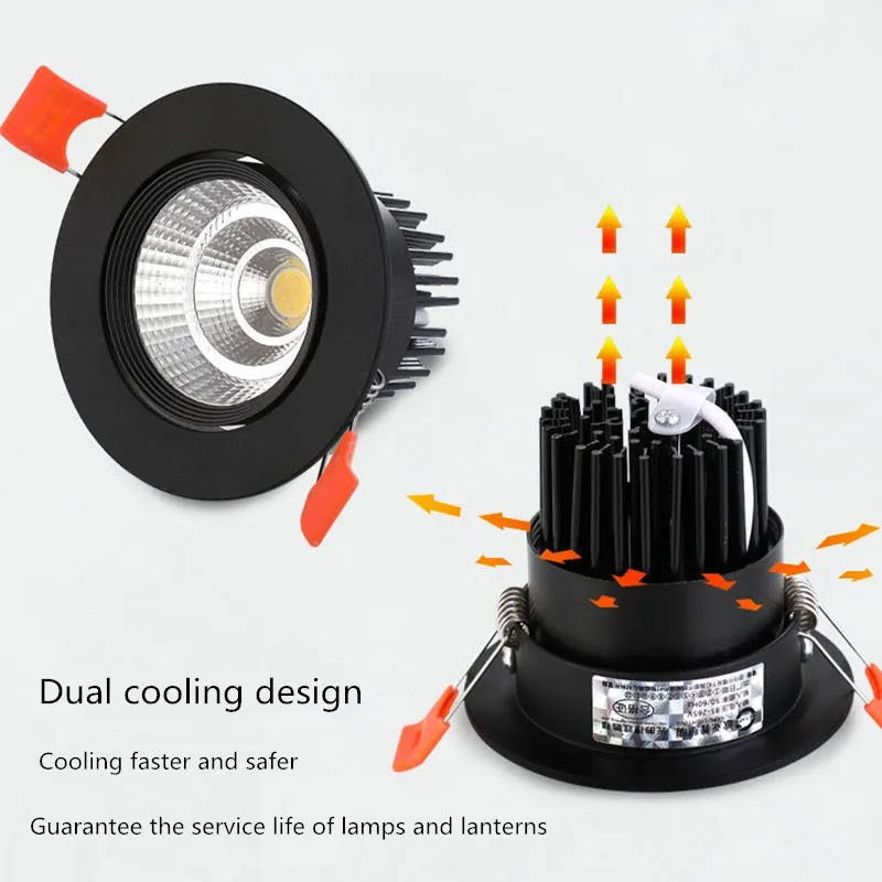Dimmable AC85V-265V 3W5W7W9W12W15W18W20W/30W Ceiling downlight Epistar LED lamp Recessed Spot light For home illumination